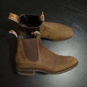 R.M. Williams Chocolate Nubuck Comfort Craftsmen Chelsea Boot Size 8